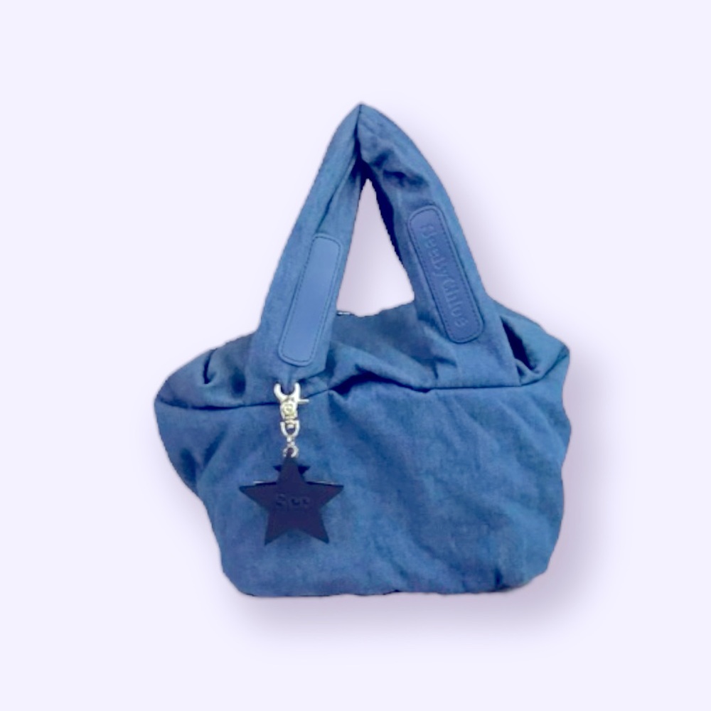 See by Chloé Blue Denim Tote Bag with Star Charm